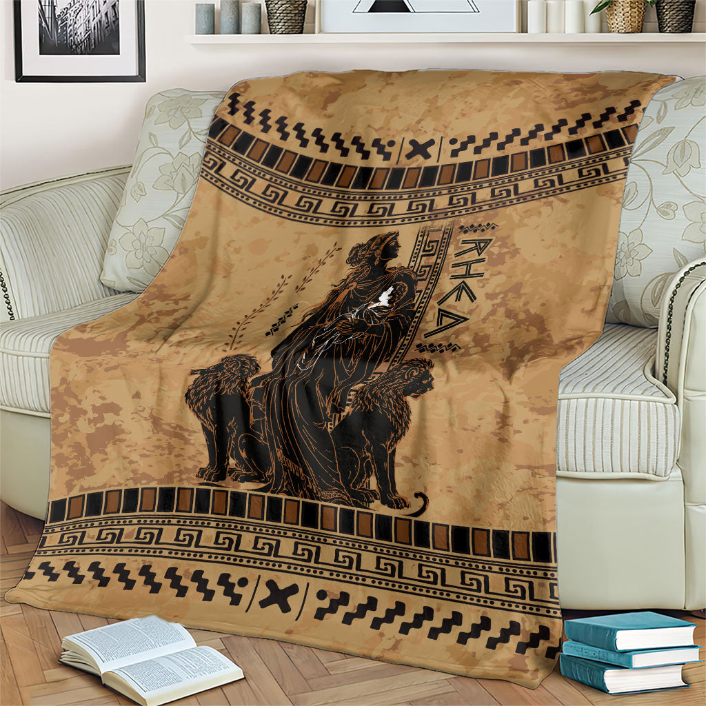 Rhea Mother Who Defied Destiny Blanket Titaness Rhea Lions Greek Key Pottery Art