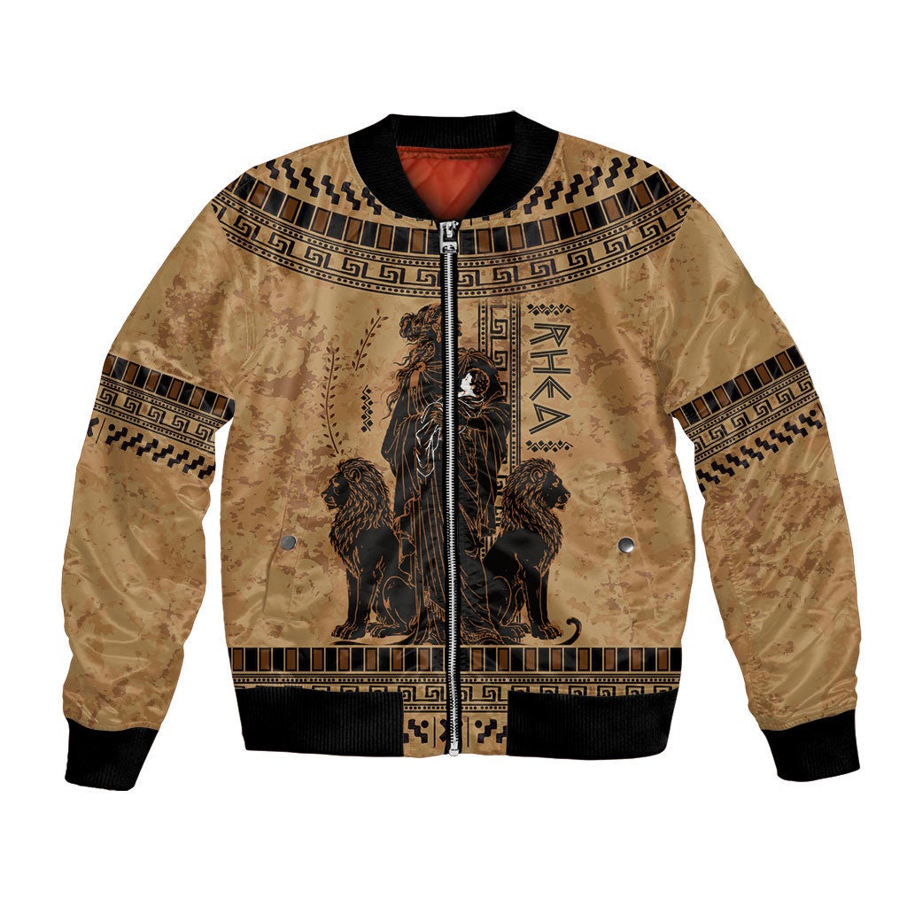 Rhea Mother Who Defied Destiny Bomber Jacket Titaness Rhea Lions Greek Key Pottery Art