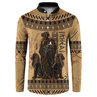 Rhea Mother Who Defied Destiny Button Sweatshirt Titaness Rhea Lions Greek Key Pottery Art