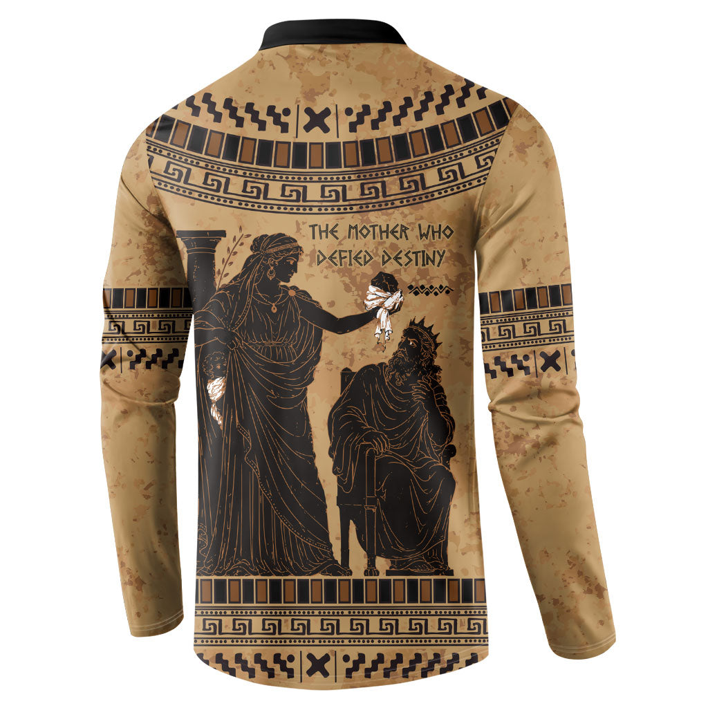 Rhea Mother Who Defied Destiny Button Sweatshirt Titaness Rhea Lions Greek Key Pottery Art