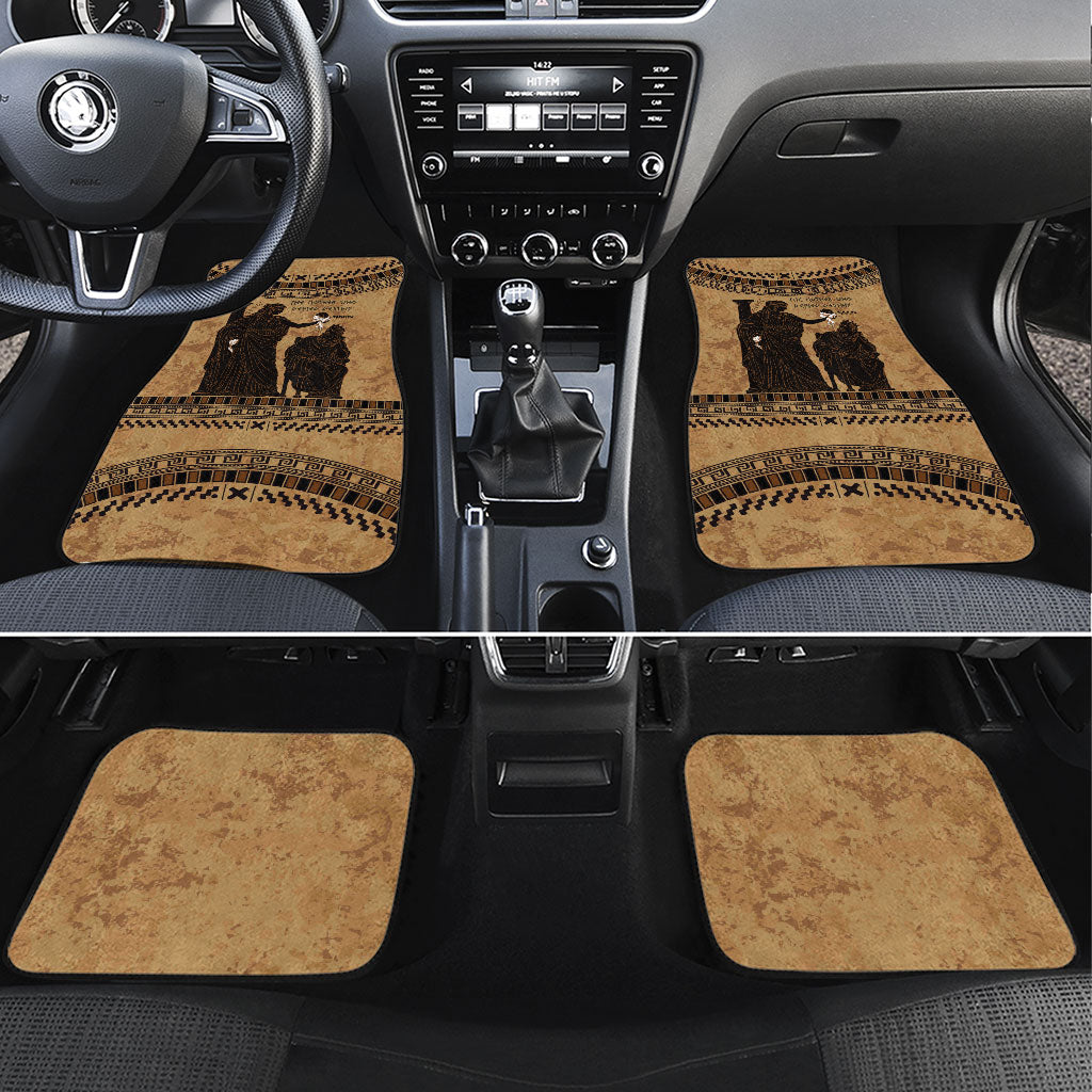 Rhea Mother Who Defied Destiny Car Mats Titaness Rhea Lions Greek Key Pottery Art