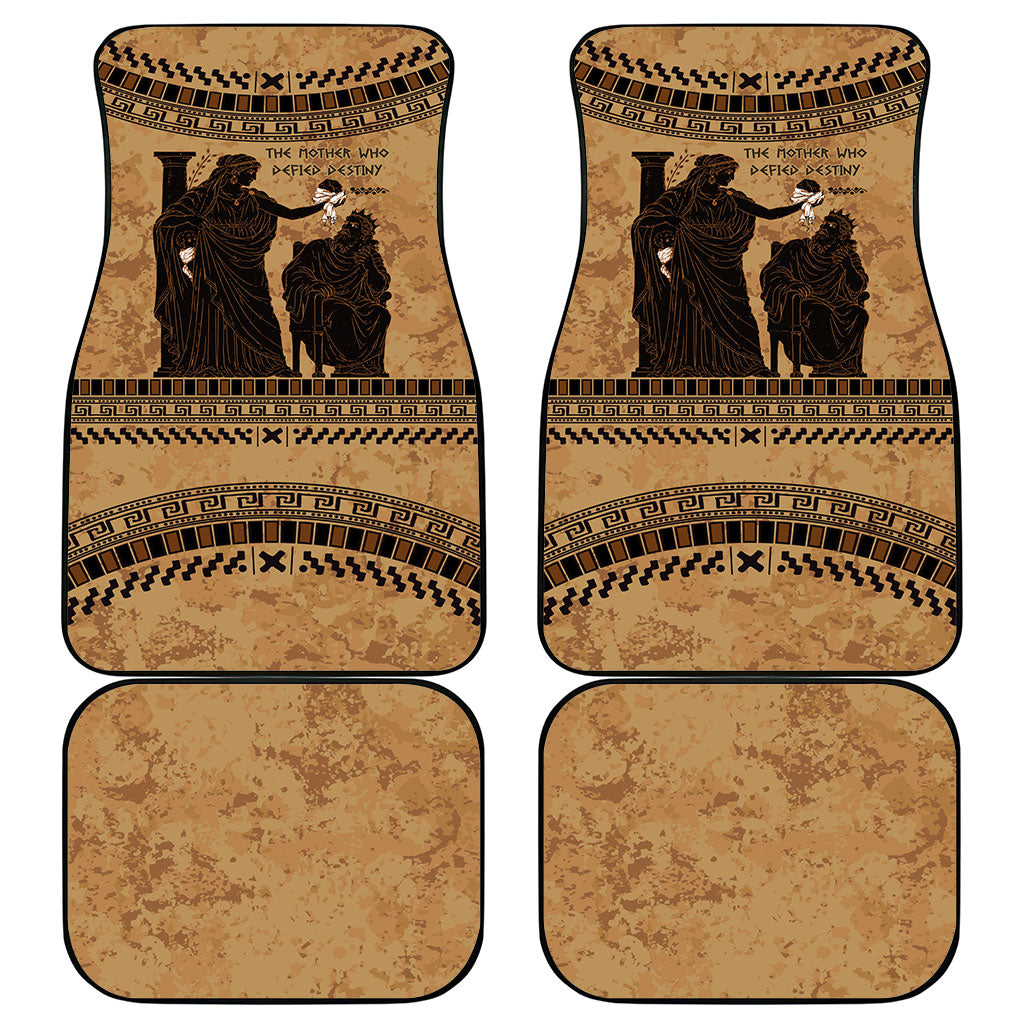 Rhea Mother Who Defied Destiny Car Mats Titaness Rhea Lions Greek Key Pottery Art
