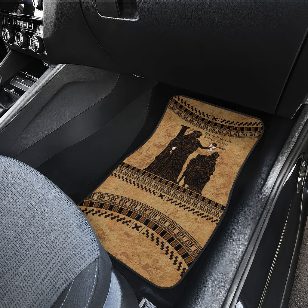 Rhea Mother Who Defied Destiny Car Mats Titaness Rhea Lions Greek Key Pottery Art