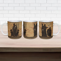 Rhea Mother Who Defied Destiny Ceramic Mug Titaness Rhea Lions Greek Key Pottery Art