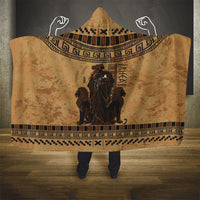 Rhea Mother Who Defied Destiny Hooded Blanket Titaness Rhea Lions Greek Key Pottery Art