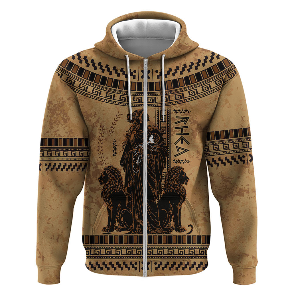Rhea Mother Who Defied Destiny Hoodie Titaness Rhea Lions Greek Key Pottery Art