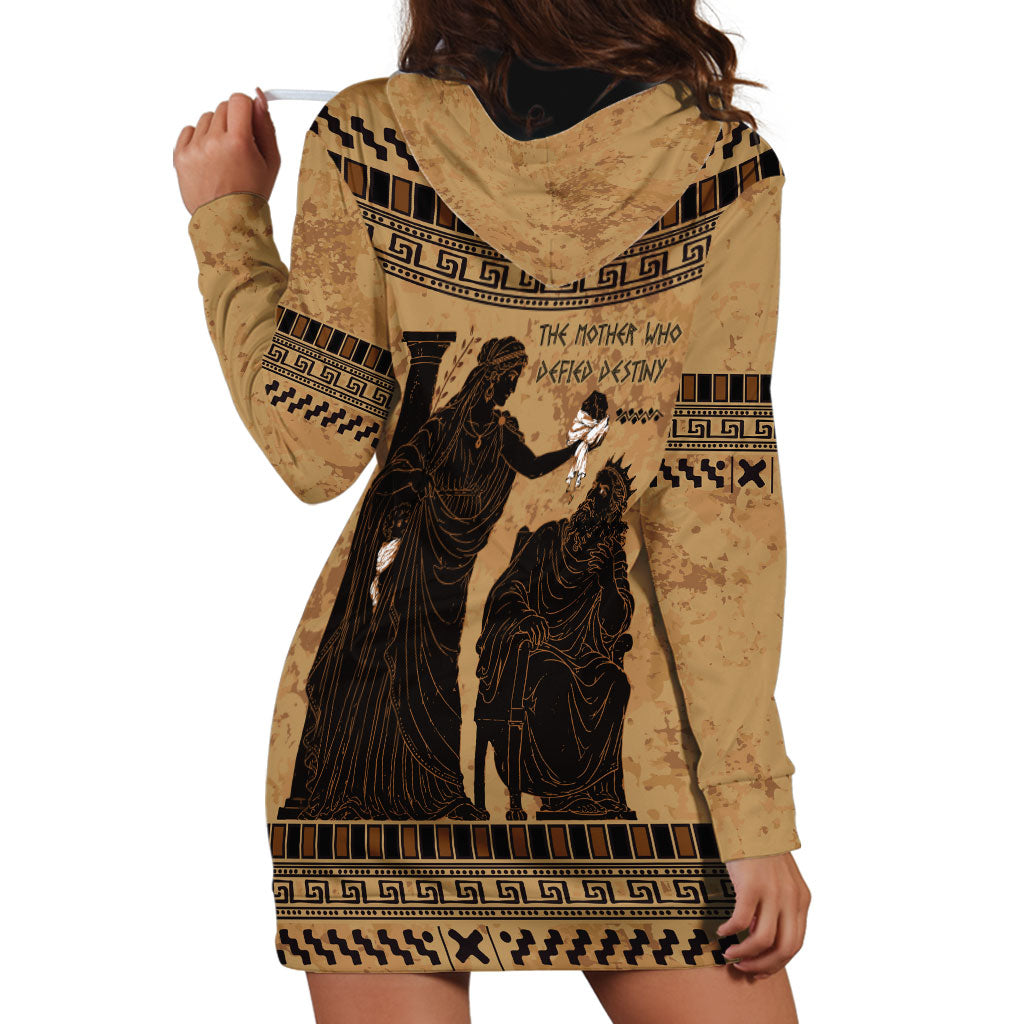 Rhea Mother Who Defied Destiny Hoodie Dress Titaness Rhea Lions Greek Key Pottery Art