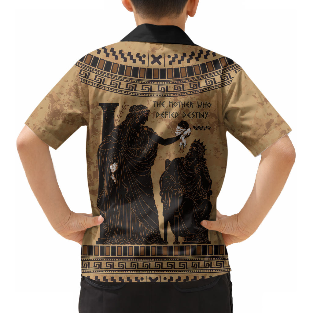 Rhea Mother Who Defied Destiny Kid Hawaiian Shirt Titaness Rhea Lions Greek Key Pottery Art