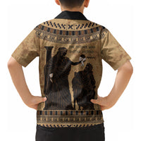 Rhea Mother Who Defied Destiny Kid Hawaiian Shirt Titaness Rhea Lions Greek Key Pottery Art