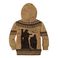 Rhea Mother Who Defied Destiny Kid Hoodie Titaness Rhea Lions Greek Key Pottery Art