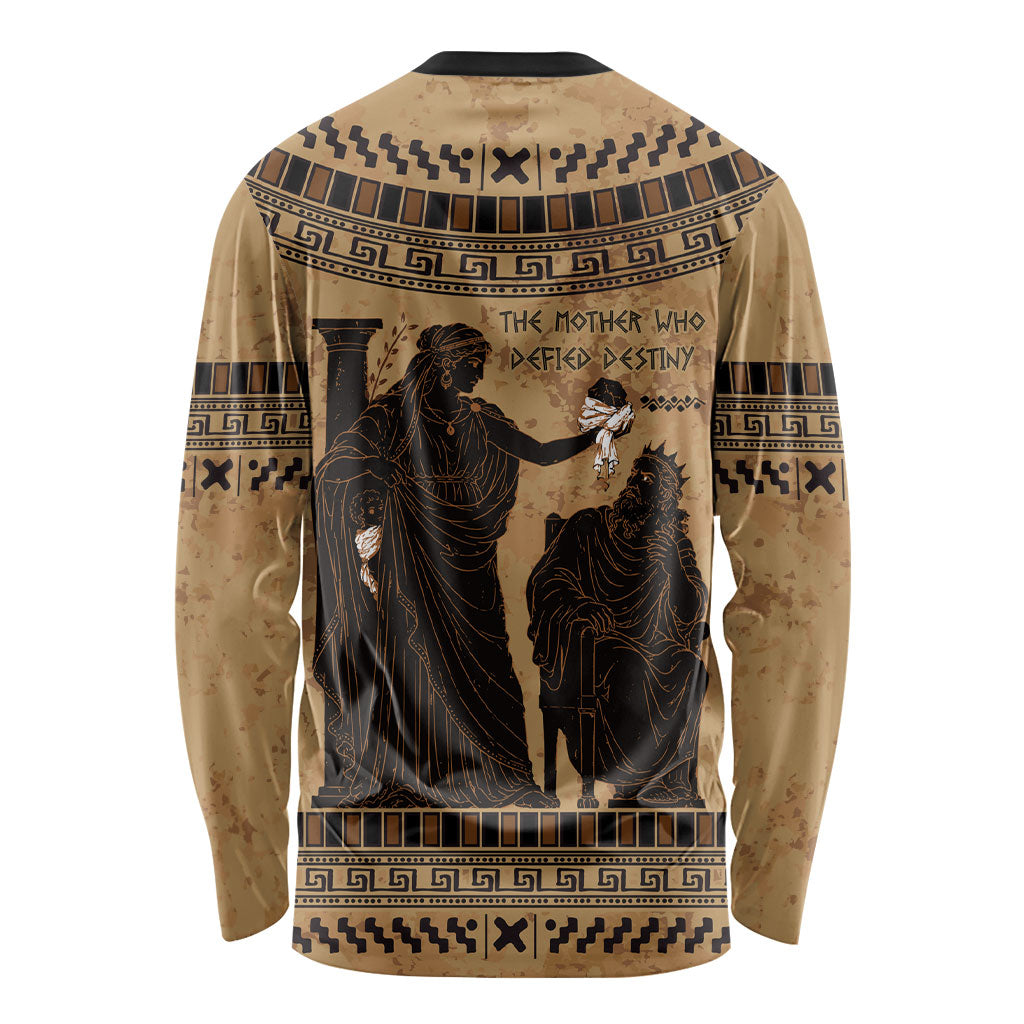 Rhea Mother Who Defied Destiny Long Sleeve Shirt Titaness Rhea Lions Greek Key Pottery Art