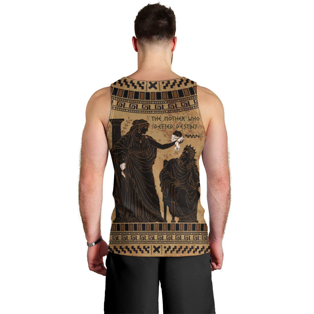 Rhea Mother Who Defied Destiny Men Tank Top Titaness Rhea Lions Greek Key Pottery Art