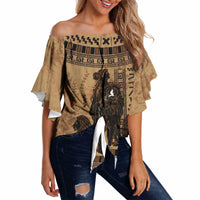 Rhea Mother Who Defied Destiny Off Shoulder Wrap Waist Top Titaness Rhea Lions Greek Key Pottery Art
