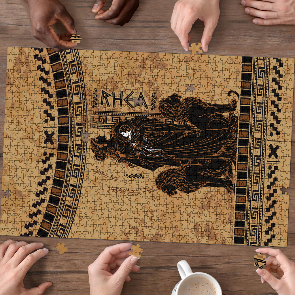 Rhea Mother Who Defied Destiny Puzzle Titaness Rhea Lions Greek Key Pottery Art