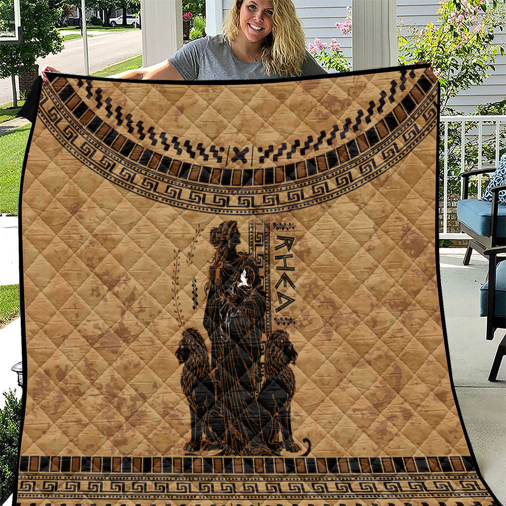 Rhea Mother Who Defied Destiny Quilt Titaness Rhea Lions Greek Key Pottery Art