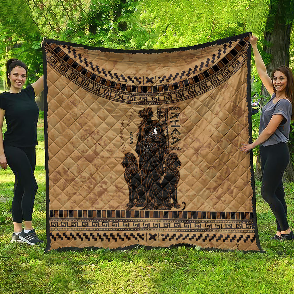 Rhea Mother Who Defied Destiny Quilt Titaness Rhea Lions Greek Key Pottery Art