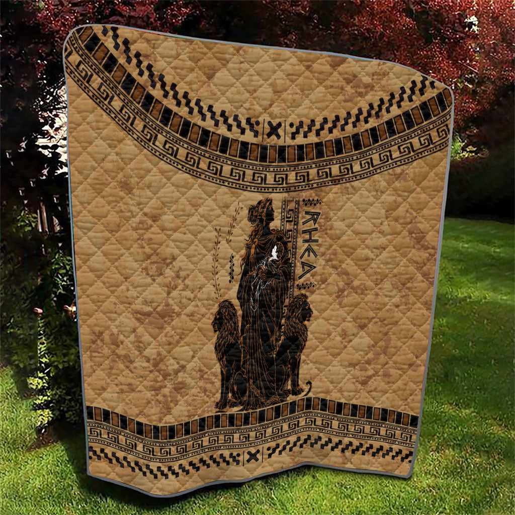 Rhea Mother Who Defied Destiny Quilt Titaness Rhea Lions Greek Key Pottery Art