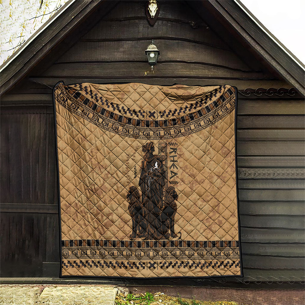 Rhea Mother Who Defied Destiny Quilt Titaness Rhea Lions Greek Key Pottery Art