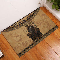 Rhea Mother Who Defied Destiny Rubber Doormat Titaness Rhea Lions Greek Key Pottery Art