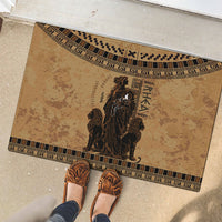 Rhea Mother Who Defied Destiny Rubber Doormat Titaness Rhea Lions Greek Key Pottery Art