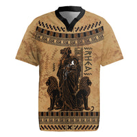 Rhea Mother Who Defied Destiny Rugby Jersey Titaness Rhea Lions Greek Key Pottery Art