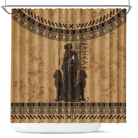 Rhea Mother Who Defied Destiny Shower Curtain Titaness Rhea Lions Greek Key Pottery Art