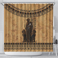 Rhea Mother Who Defied Destiny Shower Curtain Titaness Rhea Lions Greek Key Pottery Art