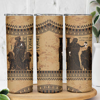 Rhea Mother Who Defied Destiny Skinny Tumbler Titaness Rhea Lions Greek Key Pottery Art