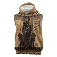 Rhea Mother Who Defied Destiny Sleeveless Hoodie Titaness Rhea Lions Greek Key Pottery Art