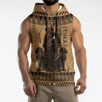 Rhea Mother Who Defied Destiny Sleeveless Hoodie Titaness Rhea Lions Greek Key Pottery Art
