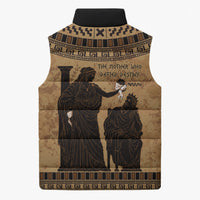 Rhea Mother Who Defied Destiny Sleeveless Puffer Jacket Titaness Rhea Lions Greek Key Pottery Art