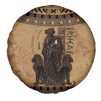 Rhea Mother Who Defied Destiny Spare Tire Cover Titaness Rhea Lions Greek Key Pottery Art