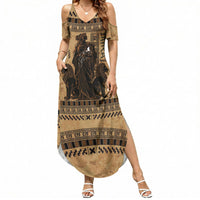 Rhea Mother Who Defied Destiny Summer Maxi Dress Titaness Rhea Lions Greek Key Pottery Art