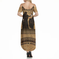 Rhea Mother Who Defied Destiny Summer Maxi Dress Titaness Rhea Lions Greek Key Pottery Art