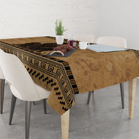 Rhea Mother Who Defied Destiny Tablecloth Titaness Rhea Lions Greek Key Pottery Art