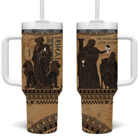 Rhea Mother Who Defied Destiny Tumbler With Handle Titaness Rhea Lions Greek Key Pottery Art