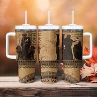 Rhea Mother Who Defied Destiny Tumbler With Handle Titaness Rhea Lions Greek Key Pottery Art