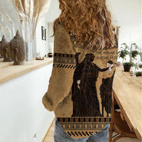 Rhea Mother Who Defied Destiny Women Casual Shirt Titaness Rhea Lions Greek Key Pottery Art