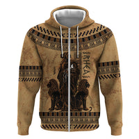 Rhea Mother Who Defied Destiny Zip Hoodie Titaness Rhea Lions Greek Key Pottery Art