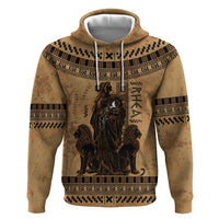Rhea Mother Who Defied Destiny Zip Hoodie Titaness Rhea Lions Greek Key Pottery Art