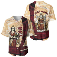 Rhea Titan Queen Mother Gods Baseball Jersey Goddess Rhea Throne Lions Greek Key Art