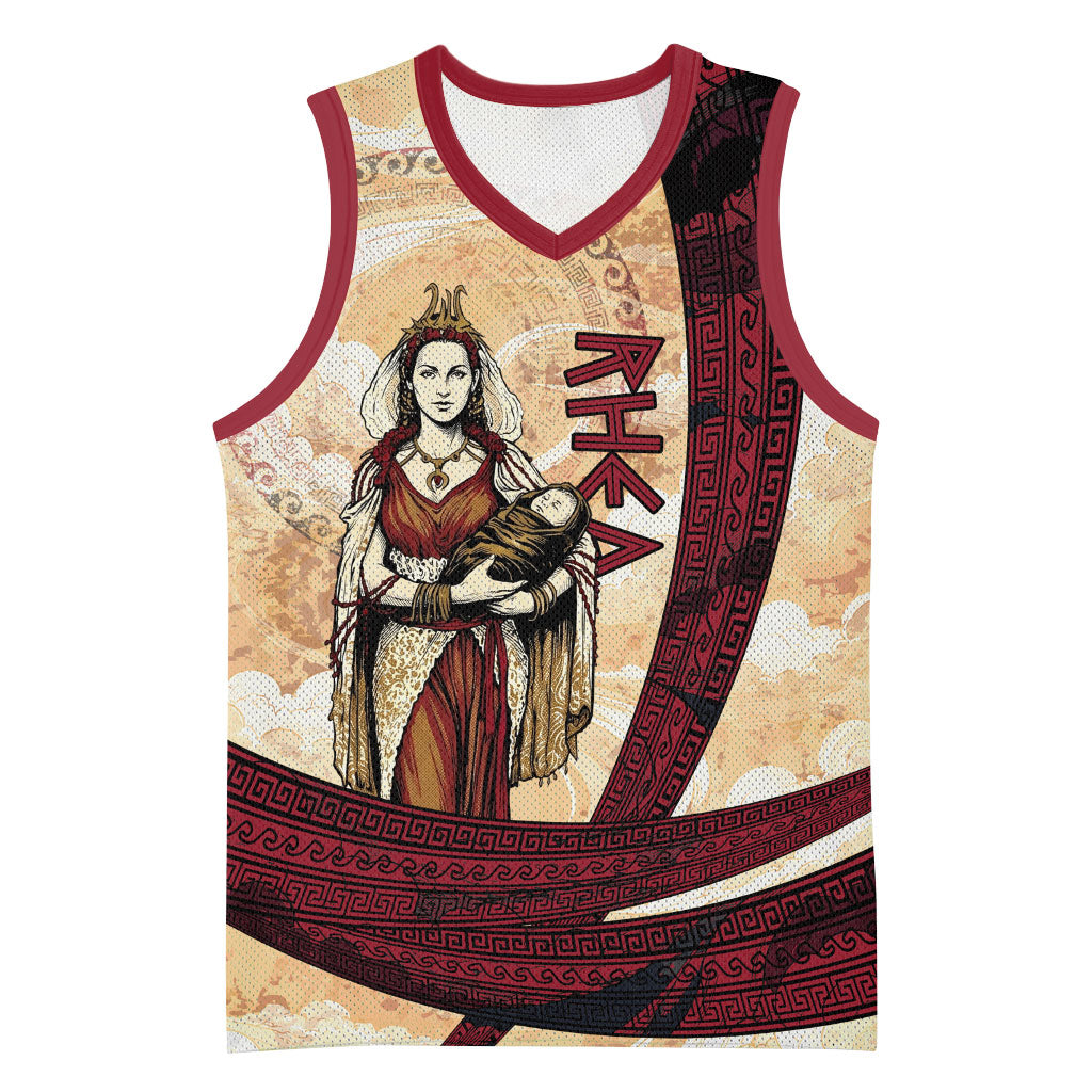 Rhea Titan Queen Mother Gods Basketball Jersey Goddess Rhea Throne Lions Greek Key Art