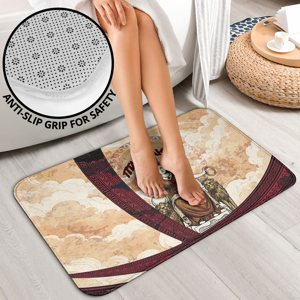 Rhea Titan Queen Mother Gods Bathroom Set Goddess Rhea Throne Lions Greek Key Art
