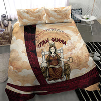 Rhea Titan Queen Mother Gods Bedding Set Goddess Rhea Throne Lions Greek Key Art