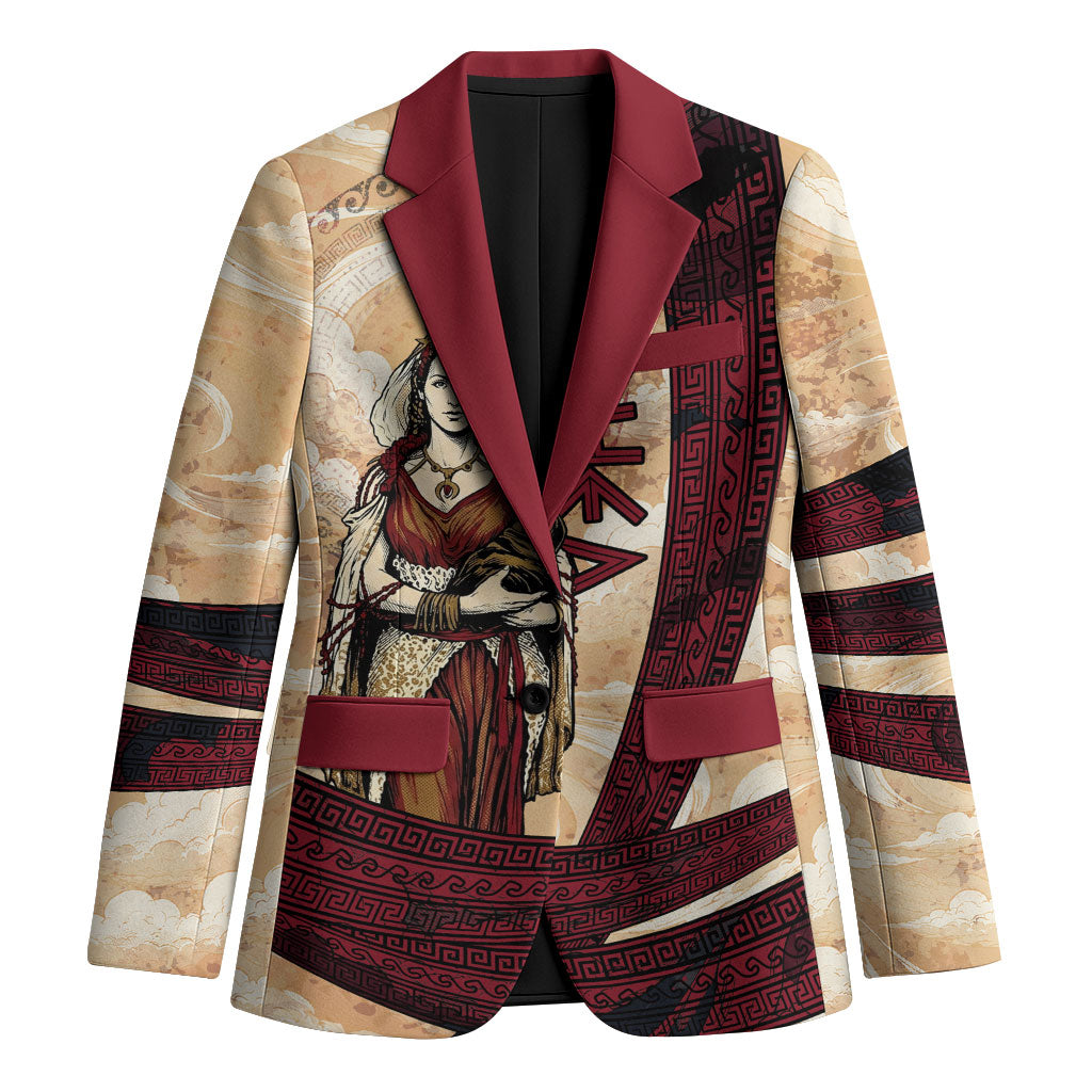 Rhea Titan Queen Mother Gods Blazer Goddess Rhea Throne Lions Greek Key Art