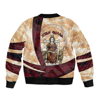 Rhea Titan Queen Mother Gods Bomber Jacket Goddess Rhea Throne Lions Greek Key Art