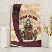 Rhea Titan Queen Mother Gods Canvas Wall Art Goddess Rhea Throne Lions Greek Key Art