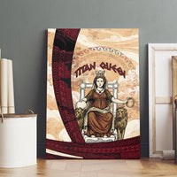 Rhea Titan Queen Mother Gods Canvas Wall Art Goddess Rhea Throne Lions Greek Key Art