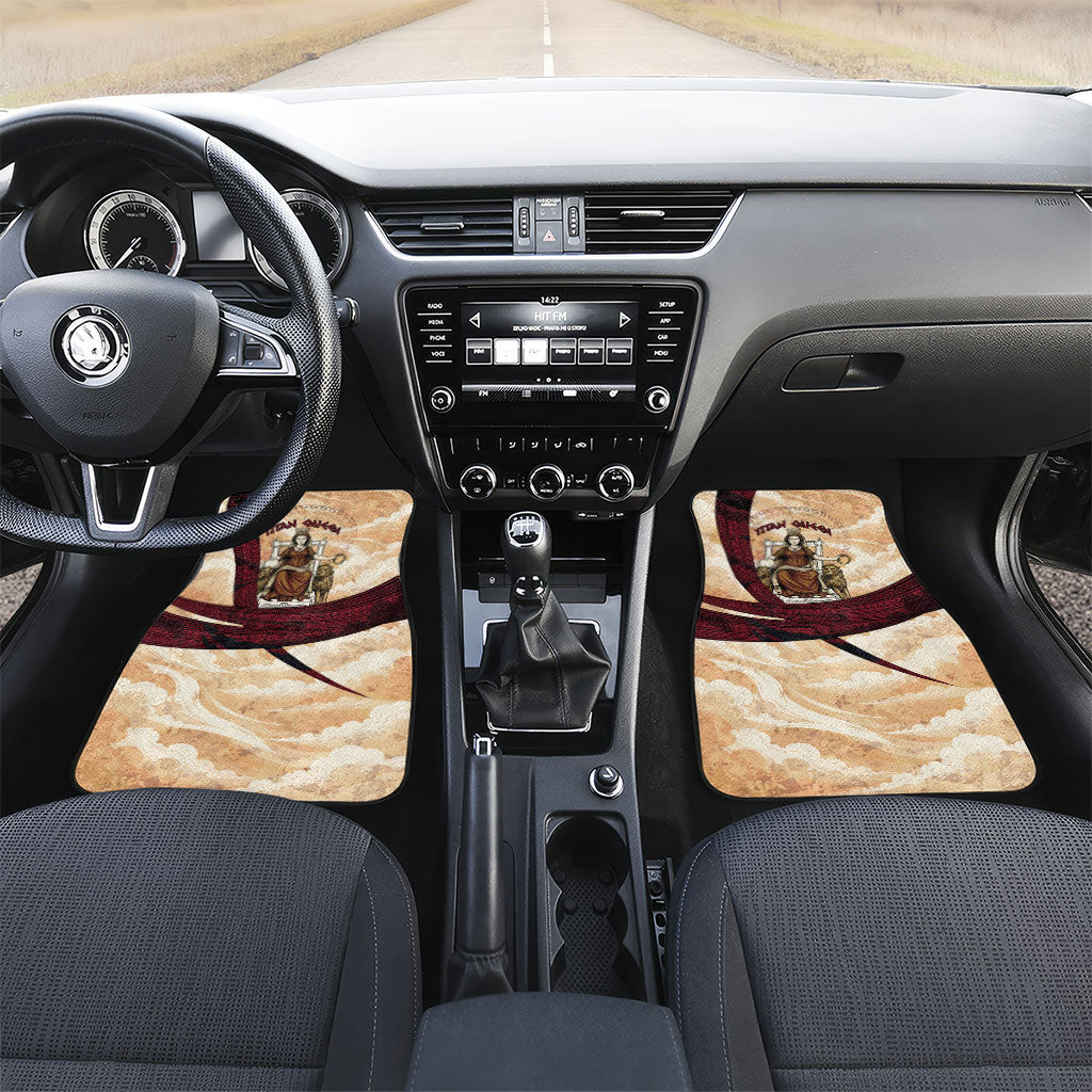 Rhea Titan Queen Mother Gods Car Mats Goddess Rhea Throne Lions Greek Key Art