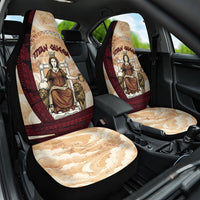 Rhea Titan Queen Mother Gods Car Seat Cover Goddess Rhea Throne Lions Greek Key Art